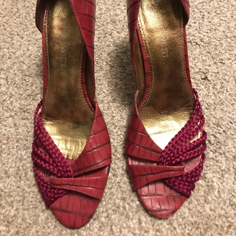 Nine West open toe pumps